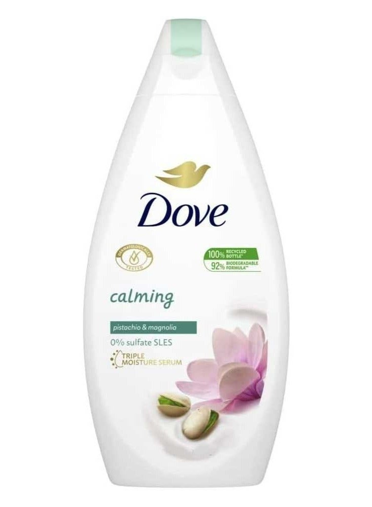 Dove Calming Pistachio Cream & Magnolia Body Wash 500ml - Image 1